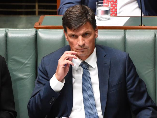 Minister for Energy Angus Taylor during Question Time. Picture: AAP