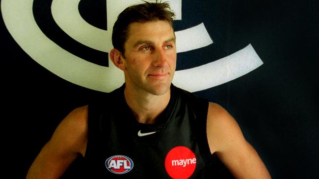 McKernan wearing his Carlton guernsey.