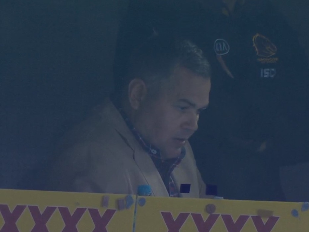 Anthony Seibold looks on in horror.