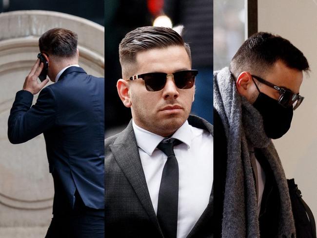 Marius Hawell, Maurice Hawell, and Andrew David have stood trial in the NSW District Court over allegations they gang raped three teens while celebrating a bucks party weekend in Newcastle. Picture: NewsWire