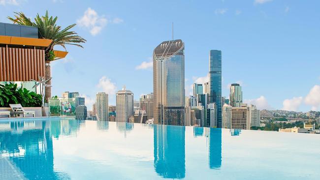 The infinity edge rooftop pool.