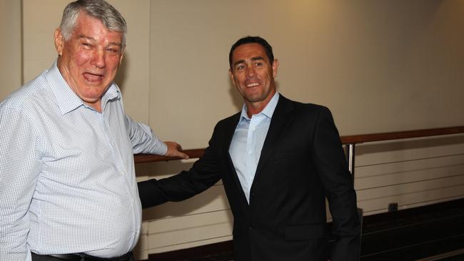 Shane Flanagan with his manager Wayne Beavis.