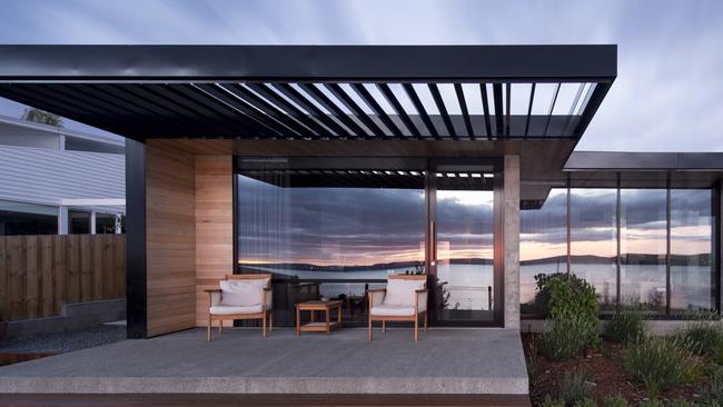 This stunning Taroona home, built by Hobart builders Cordwell lane, took out HIA Tasmania’s prestigious 2016 home of the year award. Pictures: SUPPLIED