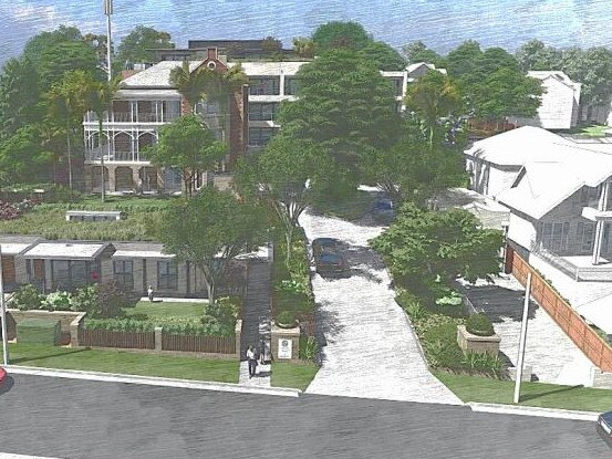 Artist impression of the site from Alexander Ave.