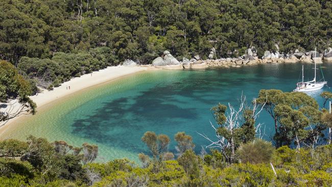 Refuge Cove in Wilson’s Promontory offers white sand and clear water.