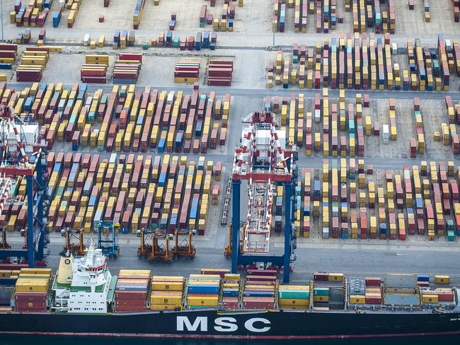 Aerial views of the commercial port of Gioia Tauro. Picture: Fabrizio Villa / Getty Images