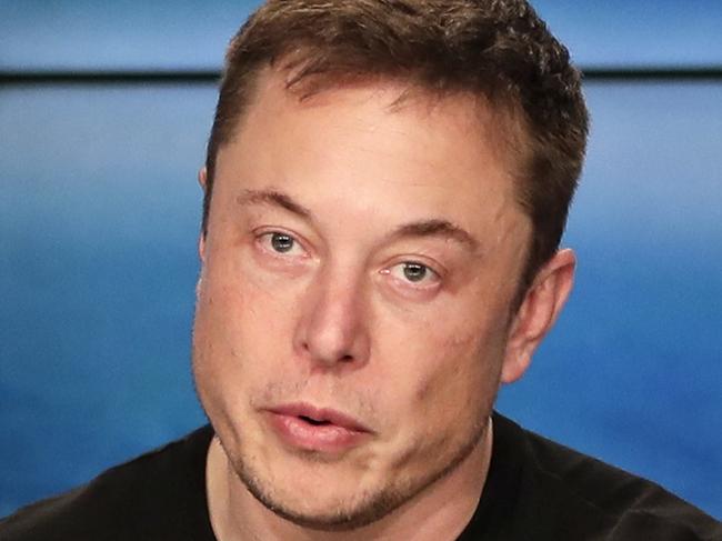 Elon Musk, founder, CEO, and lead designer of SpaceX, speaks at a news conference after the Falcon 9 SpaceX heavy rocket launched successfully from the Kennedy Space Center in Cape Canaveral, Fla., Tuesday, Feb. 6, 2018. (AP Photo/John Raoux)