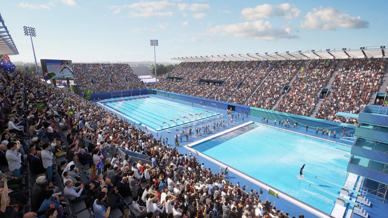 Renders for 2026 Commonwealth Games arenas and stadiums, Armstrong aquatics, Geelong Picture: Supplied