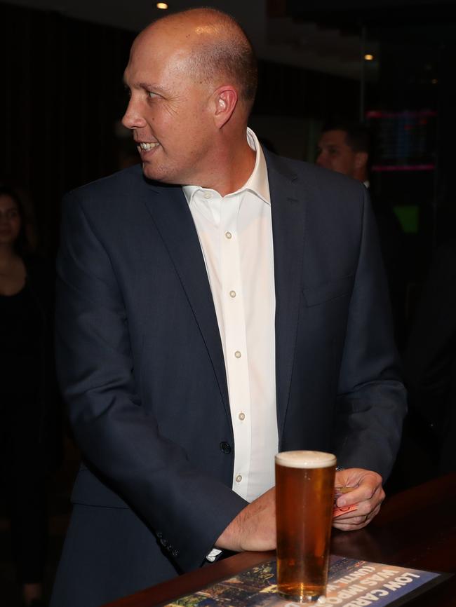 Peter Dutton has excluded alcohol from his pre-election policy. Picture: Peter Wallis