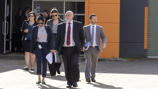 Prosecutor Jim Pearce KC at the jury visit to the scene of Jason De Ieso’s alleged murder. Picture: NCA NewsWire / Kelly Barnes