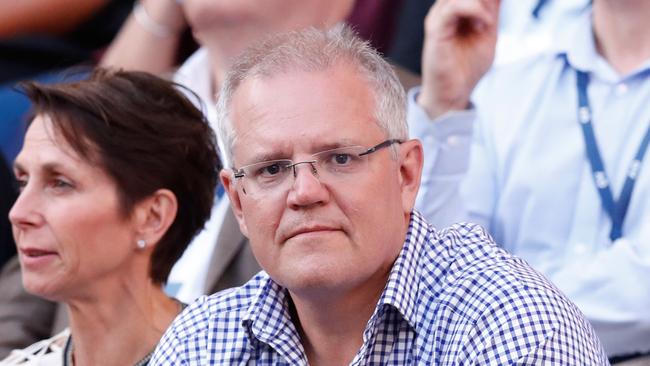 Scott Morrison was booed by tennis fans in 2019. Picture: Darrian Traynor/Getty Images.