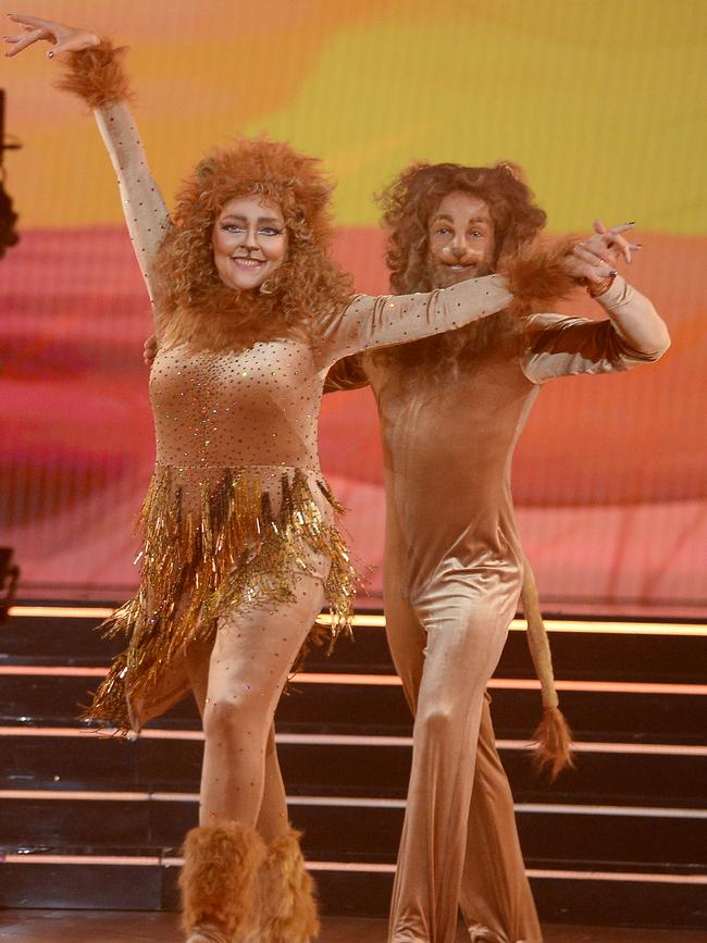 Of course she dressed up as a big cat. (Eric McCandless via Getty Images)