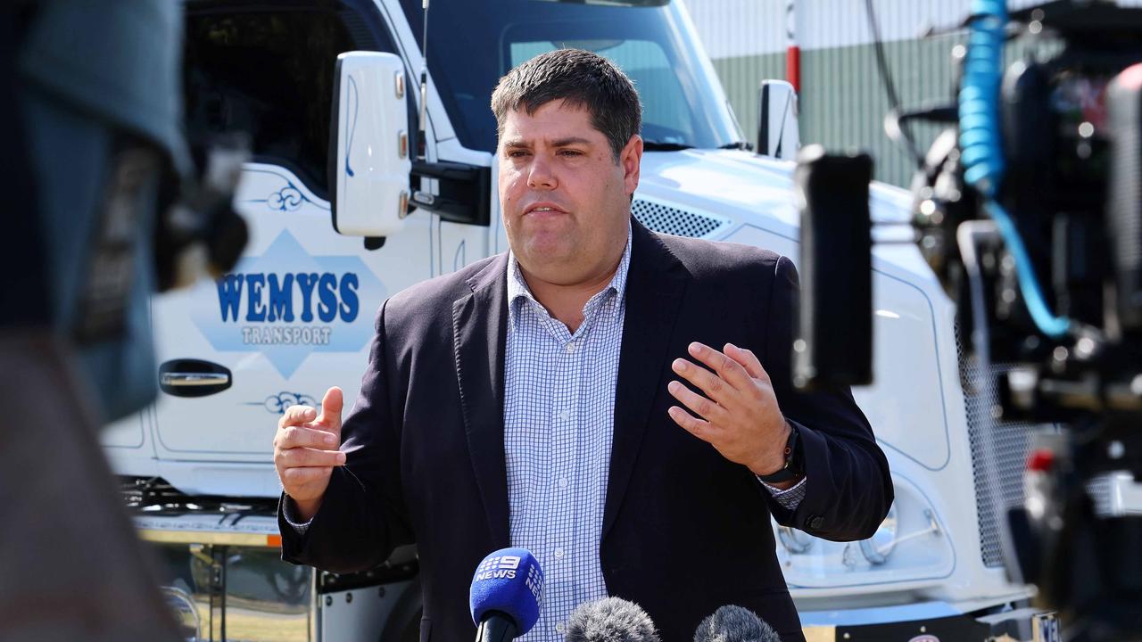 Queensland Transport Minister Brent Mickelberg during a press conference in Brisbane. Picture: Supplied