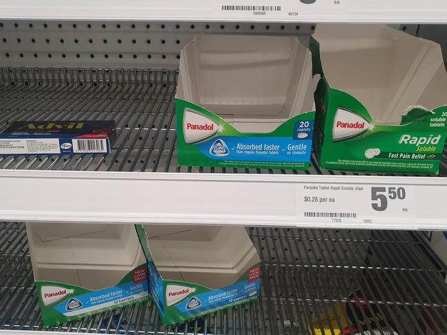 Paracetamol will be sold behind the counter in a bid to combat coronavirus panic buying. Picture: Supplied