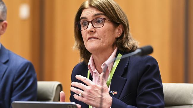 Governor of the Reserve Bank of Australia Michele Bullock appears before Senate estimates at Parliament House in Canberra. Picture: NCA NewsWire / Martin Ollman