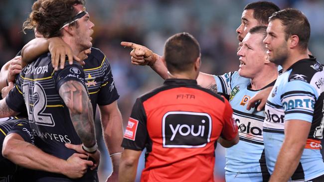 NRL coaches have been using referees as scapegoats. (AAP Image/Paul Miller)