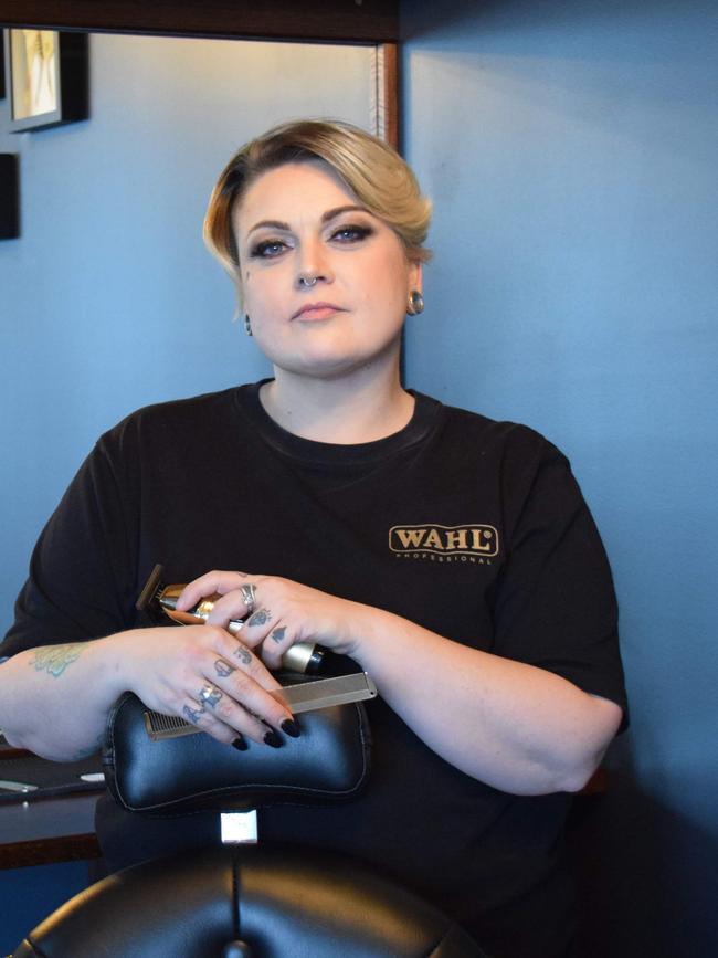 Barber Jami Austin has partnered with GM Tattoos Dalby to open up a new shop, Leopard &amp; Fade Barber. Picture: Emily Devon