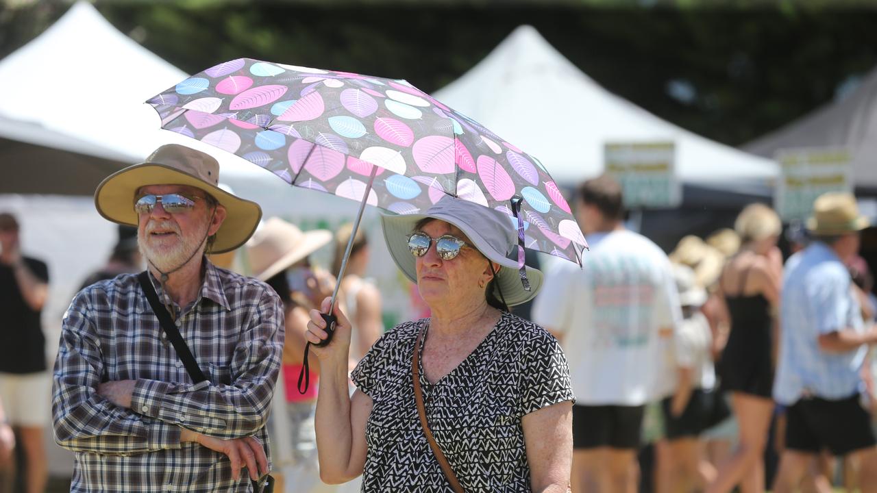 Attendees were vigilant as the UV hit 11. Picture: Mike Dugdale