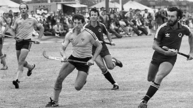 Wayne Hammond (right) won silver in the men’s hockey at the 1976 Olympics. Picture: News Corp