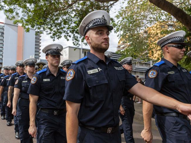 Dozens of officers marched as part of Police Remembrance Day on September 29, 2022. Picture: Floss Adams.