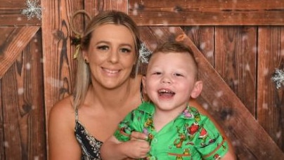 Katelyn Wood with her son Austin.