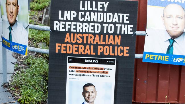 Labor Party signage at an election pre-polling site in Chermside. Picture: Richard Walker