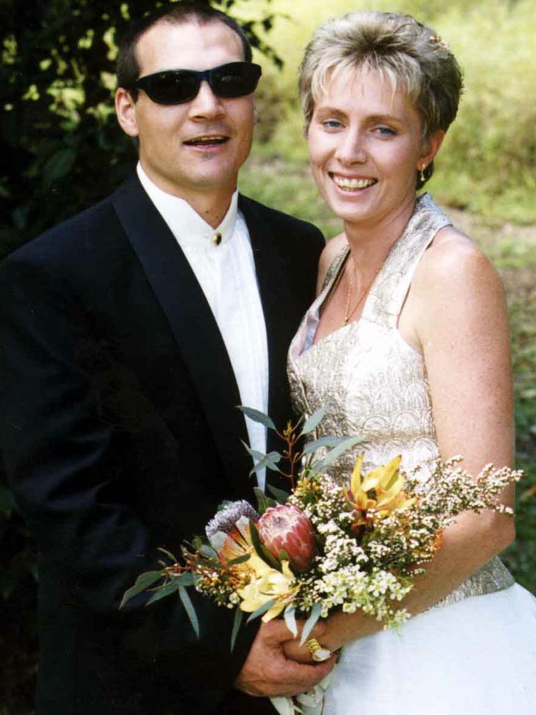 Steve Brodie and Jodie-Anne Richards were married in Hervey Bay on October 3, 1999.