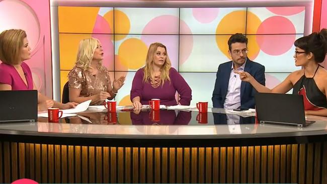 Kerri-Anne Kennerley and Yumi Stynes clash on last Monday’s show. Picture: <i>Studio 10</i>                     