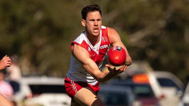 Jack Redden in action for Willunga. Picture: Ashleigh Carey