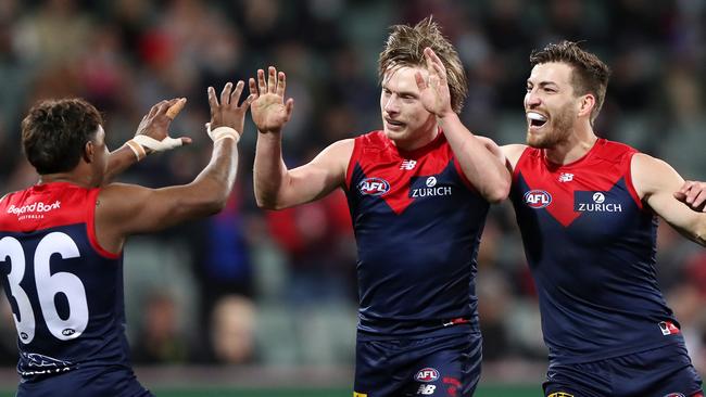 Viney and his Melbourne teammates are out to end a 57-year premiership drought. Picture: Sarah Reed / AFL Photos via Getty Images