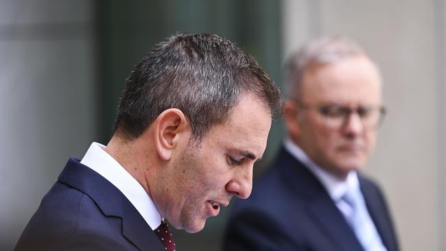 The Coalition has accused the Prime Minister and Treasurer of being at war with each other. Picture: NCA NewsWire / Martin Ollman