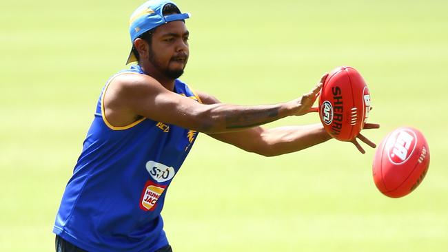 Willie Rioli at West Coast training.