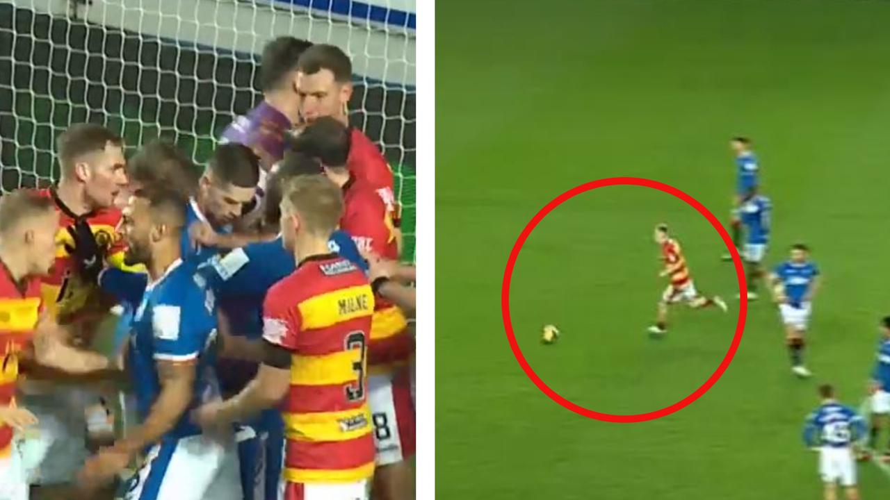 All-in brawl prompts bizarre sporting act in Scottish football