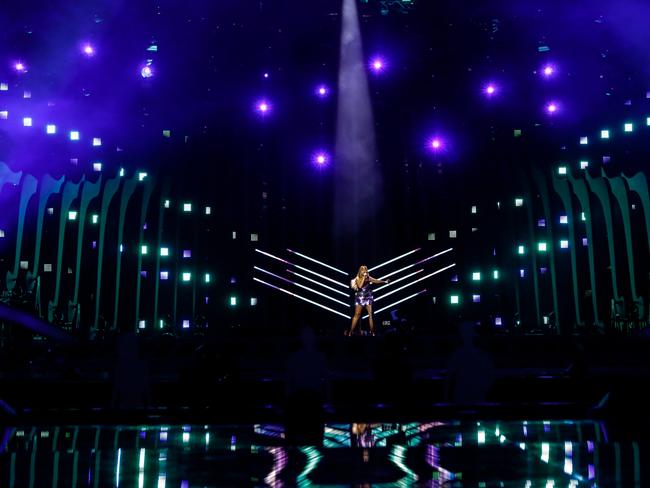 Jessica Mauboy at Eurovision rehearsals. Picture: Supplied