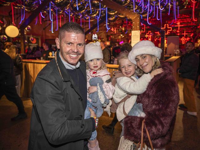John, Teddy, Goldie and Madi McCoy at Winter Feast 2025 in Hobart. Picture: Caroline Tan