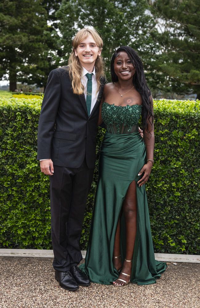 Scott Morgan and Cynthia Atete at Centenary Heights State High School formal at Picnic Point, Friday, November 15, 2024. Picture: Kevin Farmer