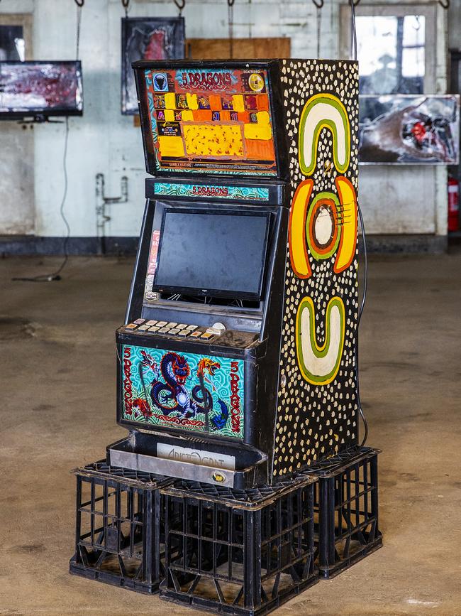 One of the artworks that was shown on Sydney’s Cockatoo Island as part of the Sydney Biennale. Picture: Getty