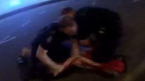 Police footage of a dramatic arrest in Cairns overnight. Picture: Queensland Police Service