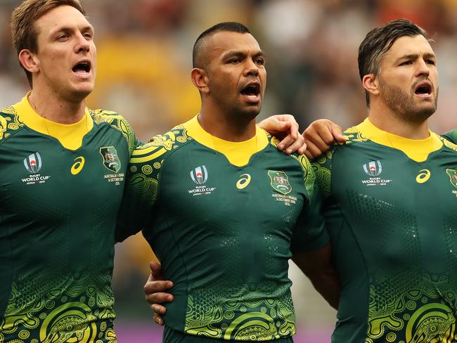 The Wallabies were proudly donning the new strip.