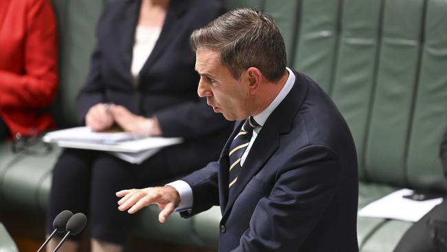 Federal Treasurer Jim Chalmers during Question Time at Parliament House in Canberra. Picture: NCA NewsWire / Martin Ollman