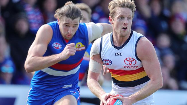 Rory Sloane leads the Adelaide midfield. Picture: Michael Klein