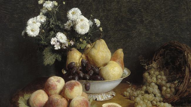 Henri Fantin-Latour, Flowers and Fruit on a Table, 1865. Picture: NGV