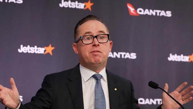 Qantas Group CEO Alan Joyce says higher airfares will be needed to account for a fuel bill that was $1bn above that in 2019. Picture: Lisa Maree Williams/Getty