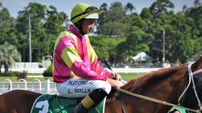 Jockey Luke Rolls partners Lago’s Daughter for Jeremy Sylvester at Gunnedah.