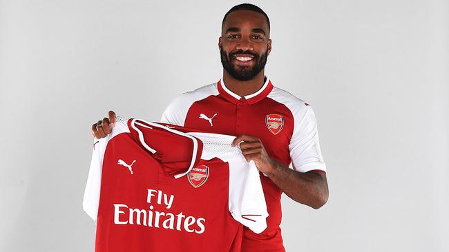 Alexandre Lacazette has joined English Premier League club Arsenal for a club record fee.