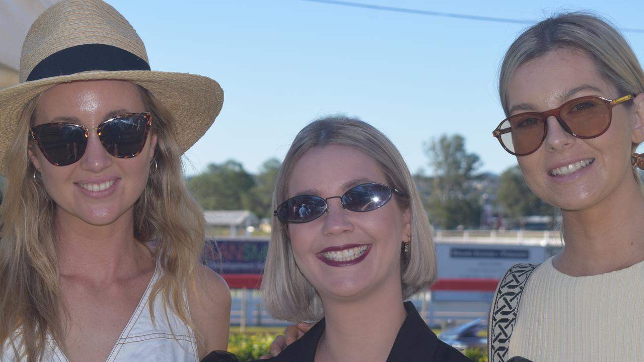 The Gympie Turf Club was packed full of happy punters as the region enjoyed its first ever TAB race meeting on Saturday, June 19, 2021: Bonnie Muller, Leena Nobbs and Alana Ratten.