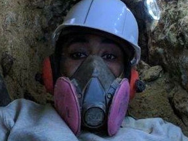 Askia Khafra (pictured working in the tunnel) Picture: Montgomery County Court