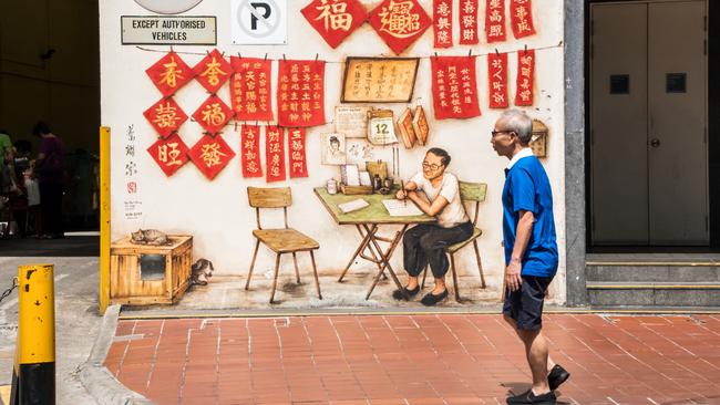 Street art in Smith St, one of the main roads in Chinatown.