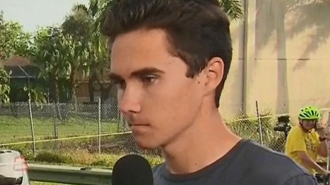 A TV host has resigned under pressure after he threatened to sexually assault 17-year-old Parkland shooting survivor David Hogg (pictured). Picture: Supplied