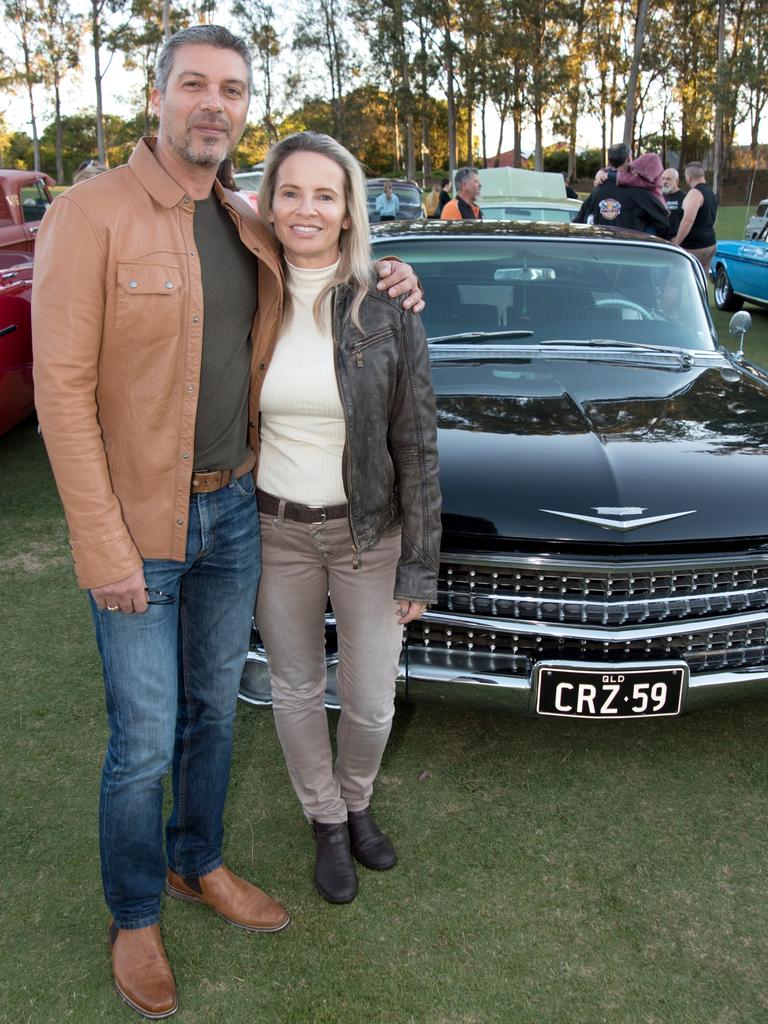 Andre Saint-Flour and Tanja Bryan at the Gold Coast Retro Night Cruise. Picture: Andrew Meadowcroft.